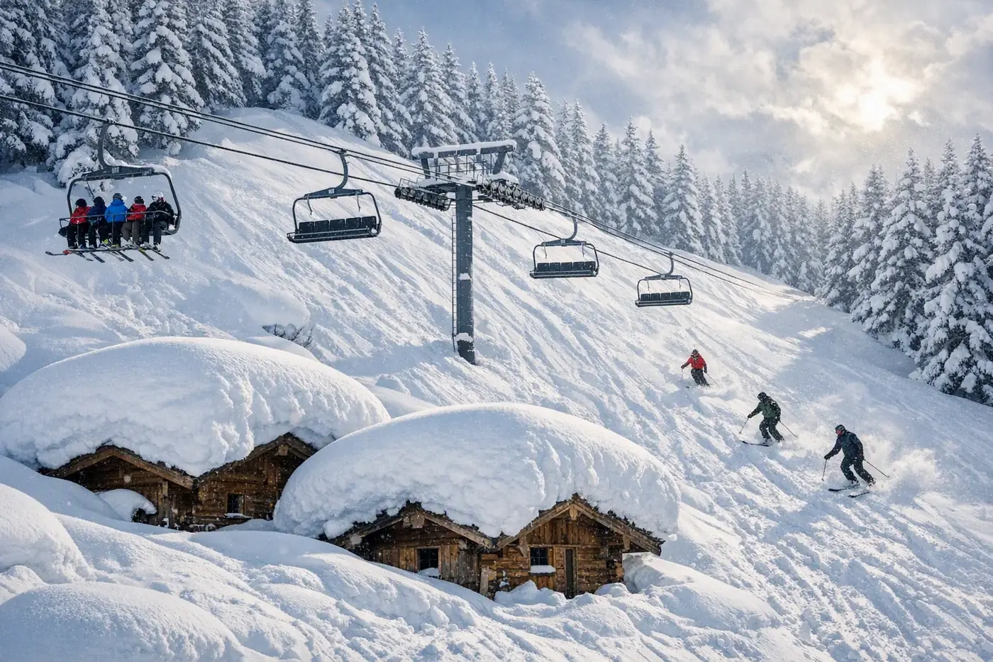 Skidresor till Hochfügen i Österrike