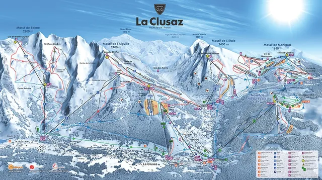 Pistkarta La Clusaz