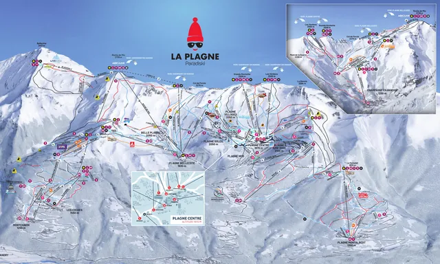Pistkarta La Plagne